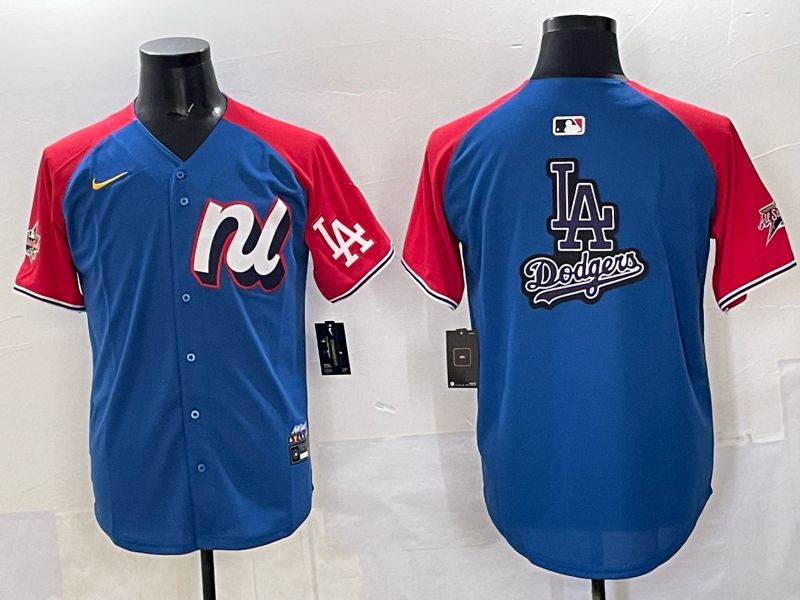 Men Los Angeles Dodgers Blank Blue All star 2025 Nike MLB Jersey style 04->los angeles dodgers->MLB Jersey